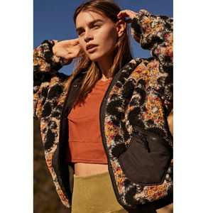 New FP MOVEMENT Elevation Jacquard Reversible Hooded Jacket FLEECE $248 X-SMALL